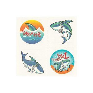 Fun Express Shark Tattoos (6 dozen) Party Favors, Apparel Accessories, Temporary
